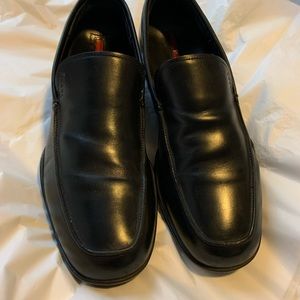 PRADA MENS BOYS BLACK LEATHER LOAFERS SHOES SZ 4D EURO 5 1/2 USA